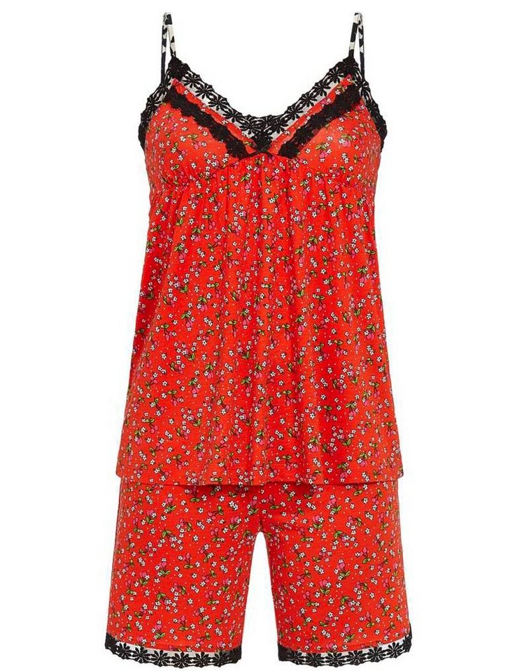 Ringella Pyjama Shorty 'Lingerie' 3261301, Poppy Rot von Ringella