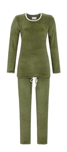 Ringella Pyjama aus Stretchfrottee Farbe Oliv, Größe 38 von Ringella