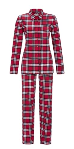 Pyjama aus Webflanell Farbe rot, Größe 48 von Ringella