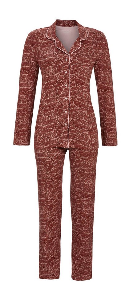 Ringella Pyjama - Schlafanzug durchgeknöpft mit Blätterdessin von Ringella