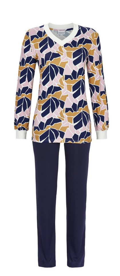 Ringella Pyjama im Abstraktdessin und mit Strickbündchen von Ringella