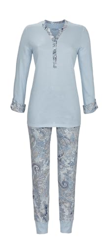 Ringella Pyjama im Mustermix mit Knopfleiste Farbe Brilliant Blue, Größe 42 von Ringella