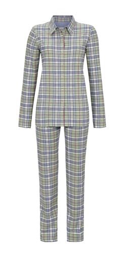 Ringella Pyjama mit Durchgehender Knopfleiste Farbe Salbei, Größe 50 von Ringella