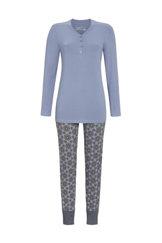 Ringella Pyjama mit Knopfleiste Farbe Grey-Blue, Größe 38 von Ringella