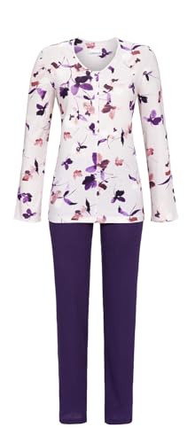 Pyjama mit Knopfleiste Farbe helles Lavendel, Größe 40 von Ringella