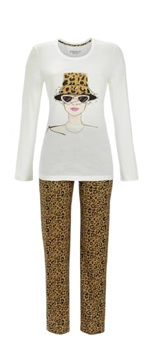 Ringella Pyjama mit Motivdruck Farbe Champagner, Größe 42 von Ringella
