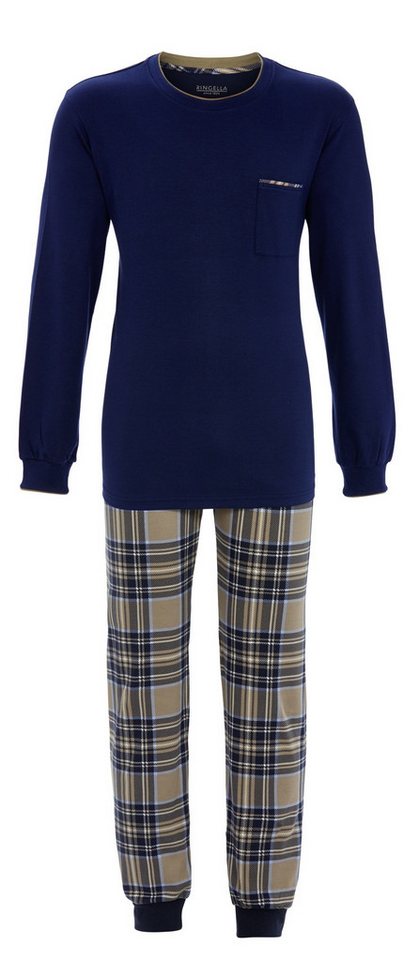 Ringella Pyjama mit Strickbündchen und Rundhalsausschnitt von Ringella