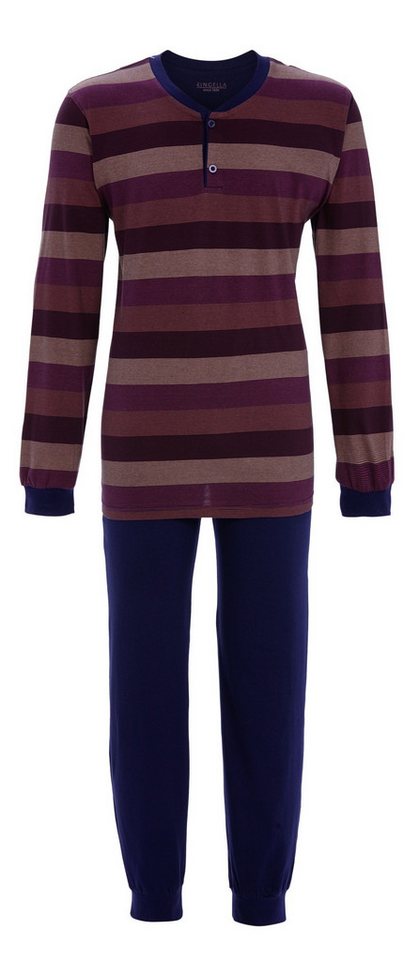 Ringella Pyjama mit Strickbündchen und geringeltem Oberteil von Ringella