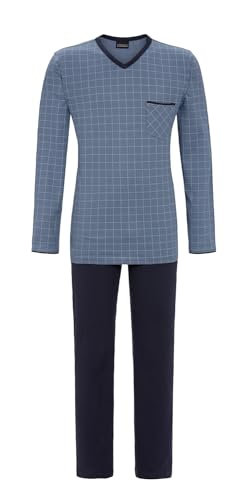 Ringella Pyjama mit V-Ausschnitt Farbe stahlblau, Größe 54 von Ringella