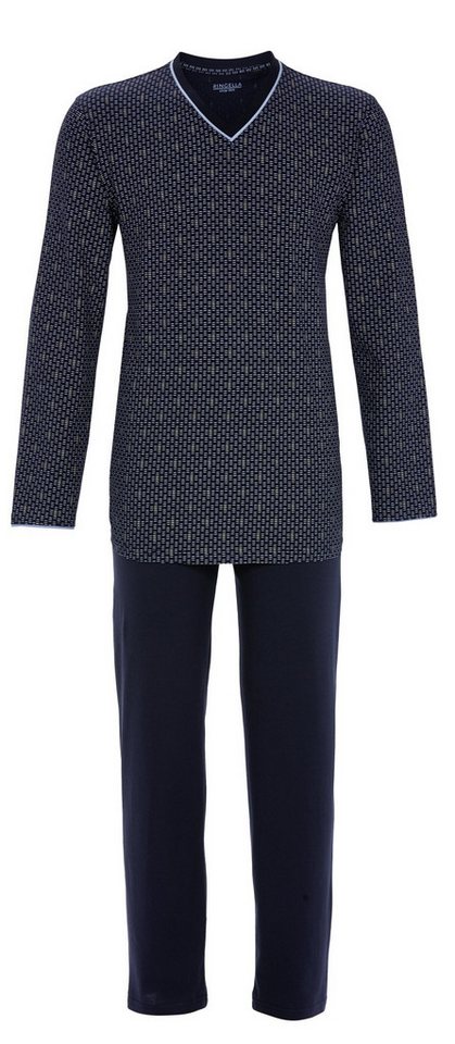 Ringella Pyjama mit V-Ausschnitt und gemustertem Oberteil von Ringella