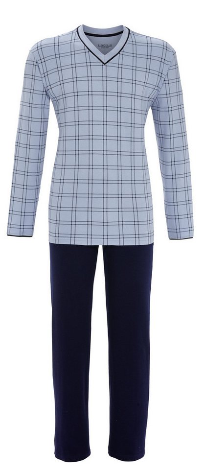 Ringella Pyjama mit V-Ausschnitt und langer Hose mit seitlichen Eingrifftaschen von Ringella
