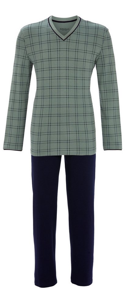 Ringella Pyjama mit V-Ausschnitt und langer Hose mit seitlichen Eingrifftaschen von Ringella