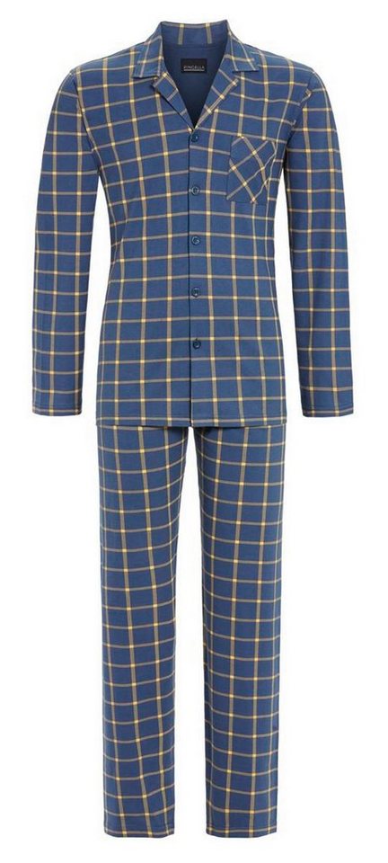 Ringella Schlafanzug Herren Pyjama geknöpft (2 tlg) Baumwolle von Ringella