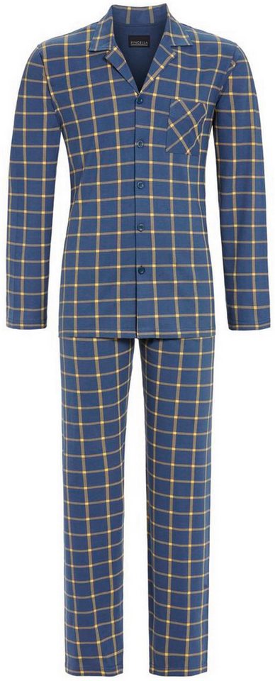 Ringella Schlafanzug Herren Pyjama geknöpft (2 tlg) Baumwolle von Ringella