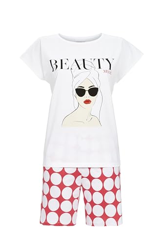 Ringella >Shorty mit Motivdruck Farbe weiss-schwarz, Größe 42 von Ringella