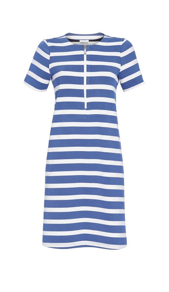 Ringella Sommerkleid mit Reißverschluß aus feiner Piqué-Ware Maritimer Ringel von Ringella