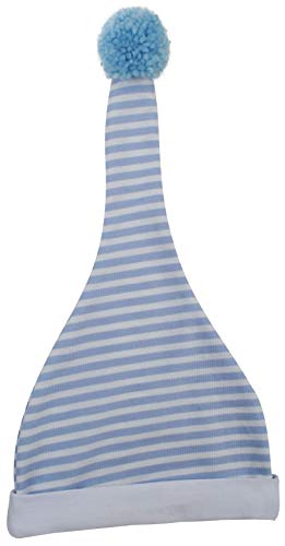 Baby Zipfelmütze Zwergenmütze Babymütze blau weiß gestreift Bommel (47 cm (6-12 Monate)) von Ringelsuse