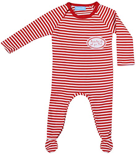 Ringelsuse Baby Schlafanzug Babyschlafanzug Schlafstrampler Müde Bin ich GEH zur Ruh rot weiß (62/68) von Ringelsuse