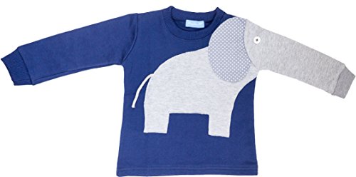 Ringelsuse Pullover Longsleeve Elefant Elephant Kinder Mädchen Jungen Größe 80 86 Blau Grau Rüssel Baumwolle von Ringelsuse