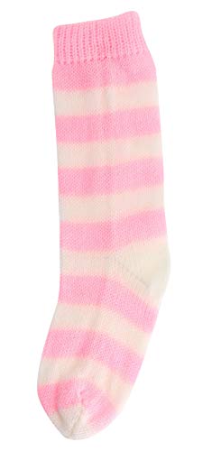 Ringelsuse Ringelsocken Haussocken Kuschelsocken Socken aus Wolle Damen geringelt (rosa weiß) von Ringelsuse