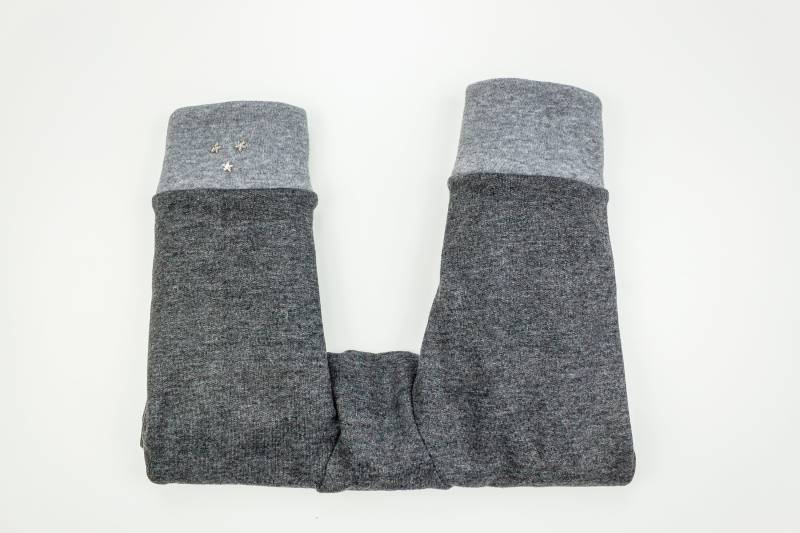 Kinderwagenhandschuhe Kinderwagenmuff Muff Handwärmer Handschuhe Kinderwagen Grau Sterne 40 X 23 cm 100% Baumwolle Fairtrade Ringelsuse von RingelsuseShop