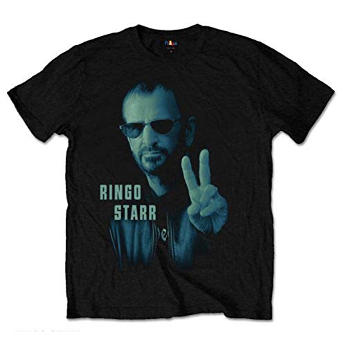 Ringo Starr Herren Colour Peace T-Shirt, Schwarz, XXL von Ringo Starr