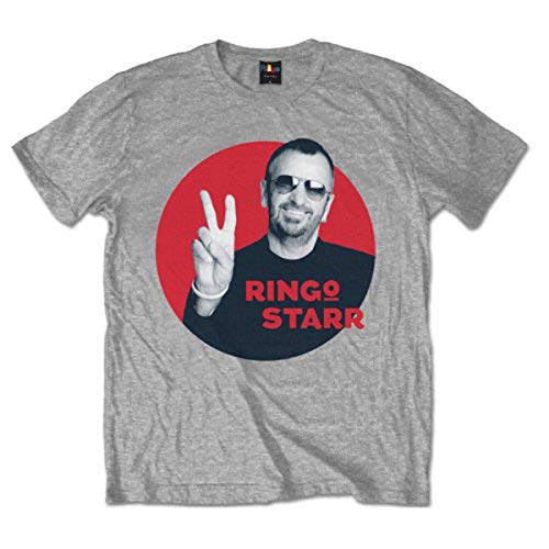 Ringo Starr Herren Peace Red Circle T-Shirt, rot, XL von Ringo Starr