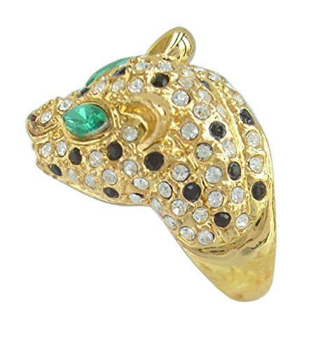 Sindary Unique Panther Leopard Tier Cocktail Ring Strass Kristall UKR471C4 (Q) von Rings-Sindary Jewelry