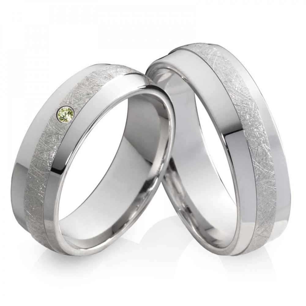 Ringe aus massiven SILBER mit grünen PERIDOT SP80 von Rings-and-More