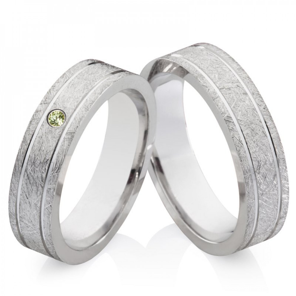 Silberringe mit gravur aus massiven SILBER mit grünen PERIDOT SP98 von Rings-and-More