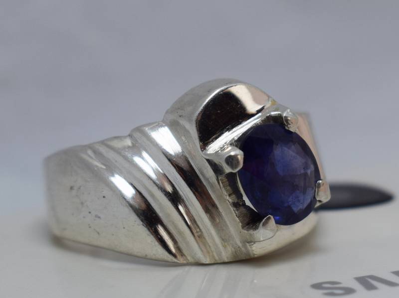 Natürlichen Blauen Saphir Männer Saphir-Ring Stein Kaschmir Farbe Sapphire 925 Sterling Silber Herren Handgemachte Ring Schöne Kaschmir-Saphir von RingsPortal