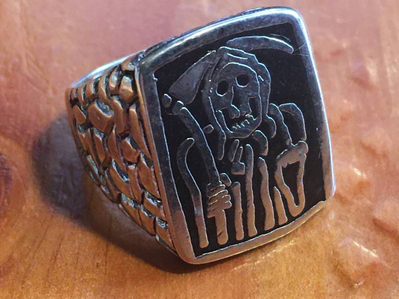 Sensen Sensen Sensenmännchen Mit Schwarzer Beeindruckung, Sichel Und Stein Walk Seiten # G -7 Sensen Sensen Sensenmännchen Mit Schwarzer Beeindruckung, Sichel Und Stein Walk Seiten # G -7 von RingsRocksNRelics