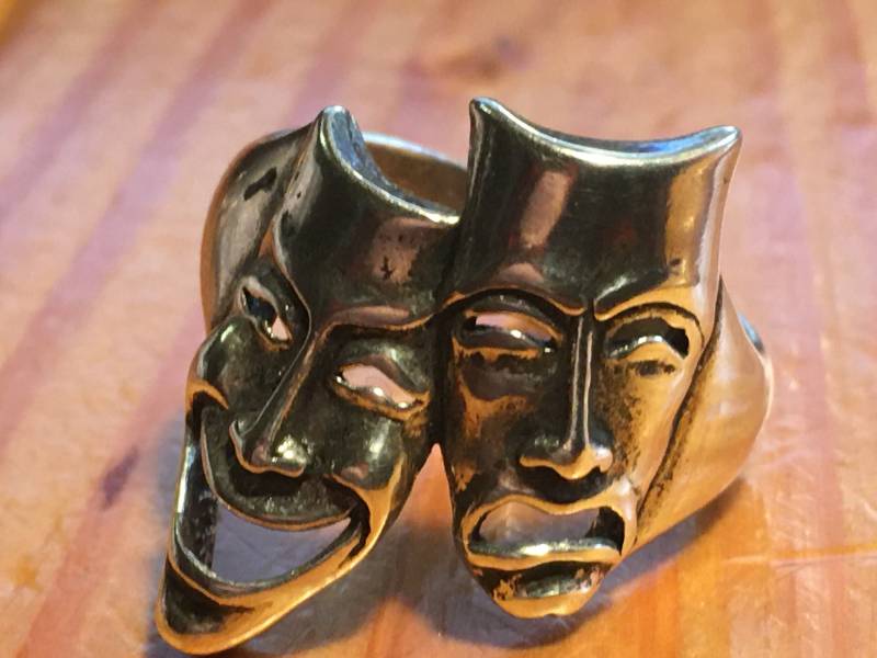Theatermasken Ring #t-4 von RingsRocksNRelics