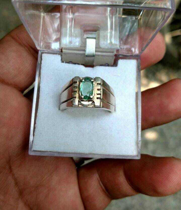 Herren Natürlicher Smaragd Ring Panjshir Panjsher Stein Clean Shia Ringe Sterling Silber 925 Schmuck von RingsWear