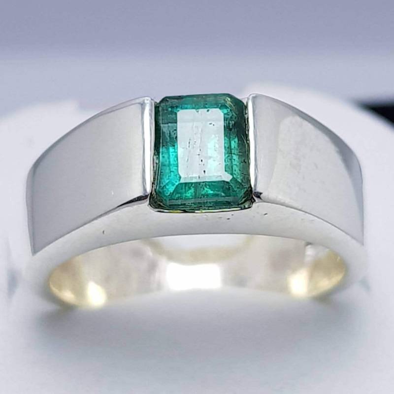 Natürlicher Afghanistan Smaragd Stein Ringe Für Männer Handgemachte Zamurd Täglichen Gebrauch Herren Band Hochzeit Ideen von RingsWear