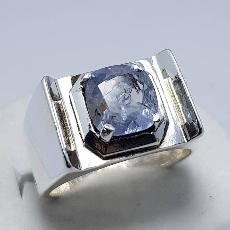 Natürlicher Ceylon Saphir Ring Unbehandelt Rich Blue 2, 70 Karat Stein Ringe Steinbänder Neelam Herren Bänder von RingsWear