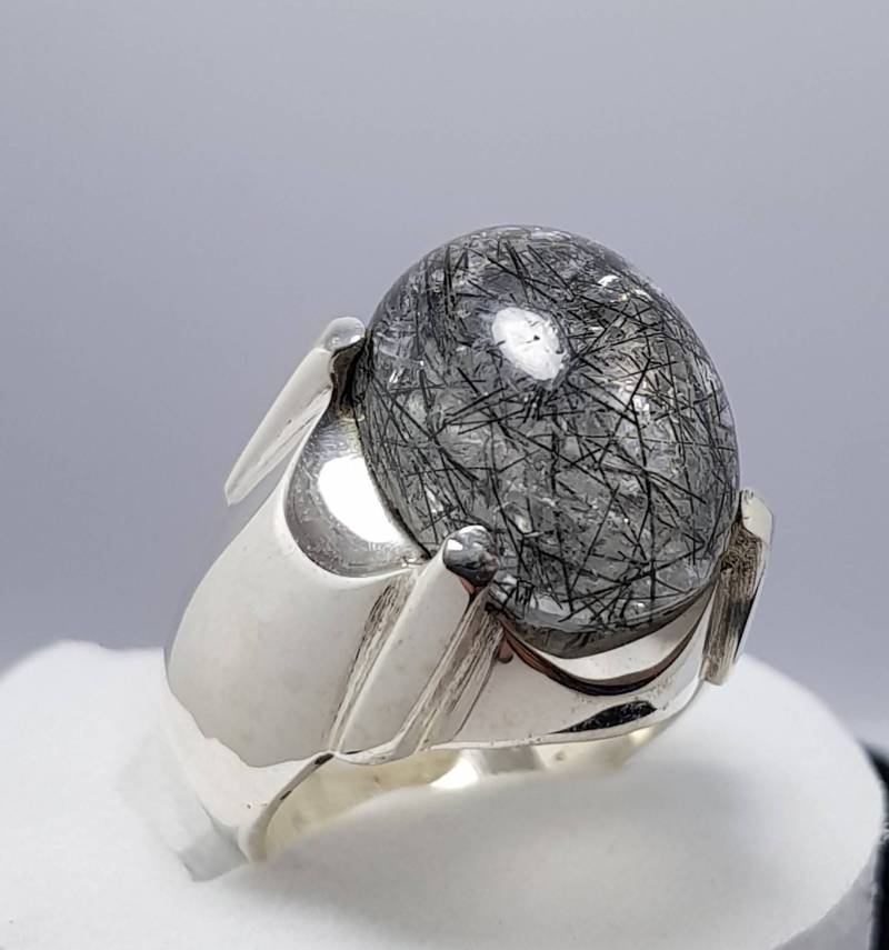 Natürlicher Dur Al Najaf Steinring E Ring Shia Ringe Stein Weiß E Mondstein Echter Muh von RingsWear