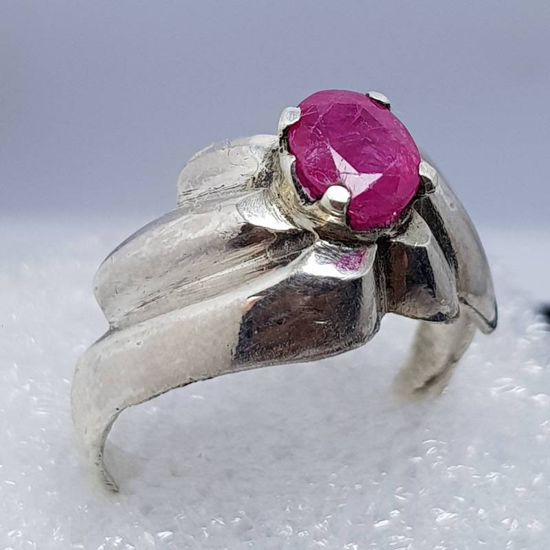 Natürlicher Unbehandelter Unbehandelter Rubin Ring Afghanistan Taube Blut Schöne Farbe Und Toller Lüster 925 Sterling Silber Shia von RingsWear