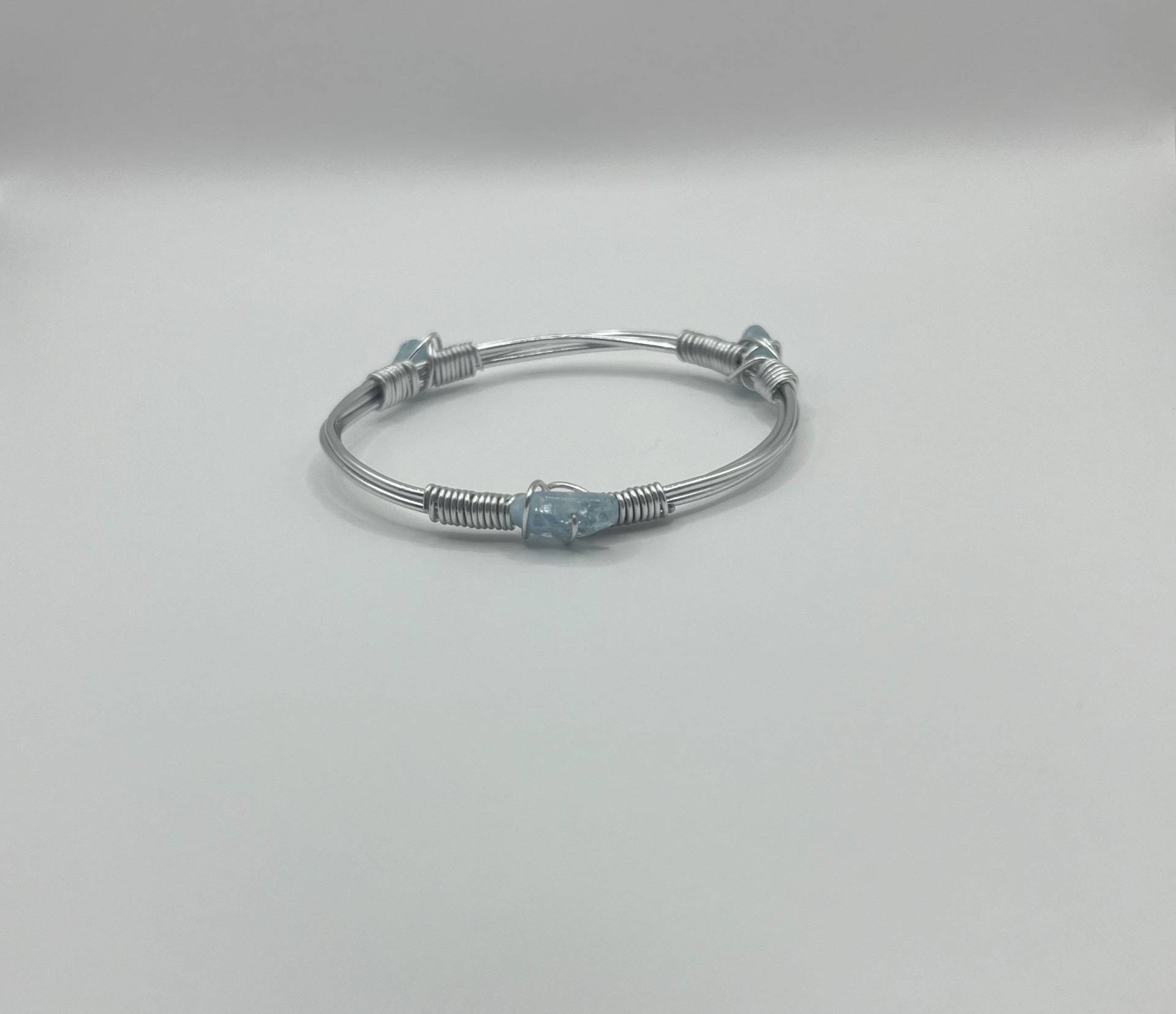 Armreif Mit Edelsteinen Nach Wahl | Rostfrei Verstellbar Bangle Silberarmreif Wasserfest von RingsbyLuu