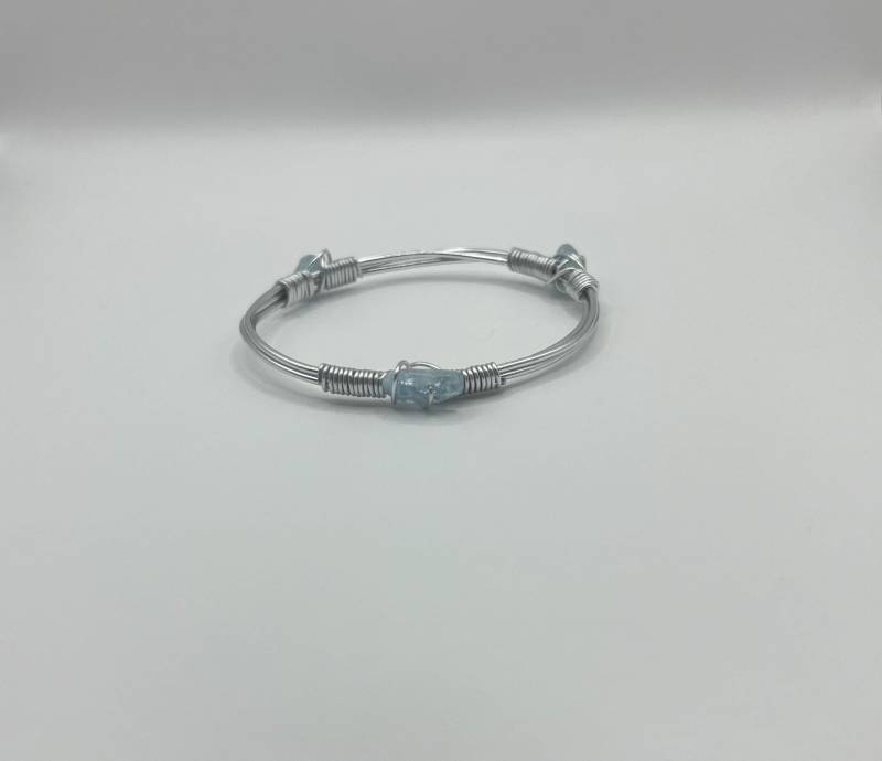 Armreif Mit Edelsteinen Nach Wahl | Rostfrei Verstellbar Bangle Silberarmreif Wasserfest von RingsbyLuu