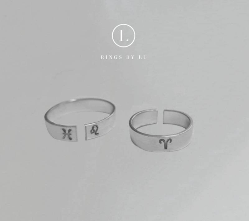Horoskop Ring|Zodiac|Rostfrei|Personalisiert| Horoscope Ring| Anti Tarnish | Personalized Unisex von RingsbyLuu