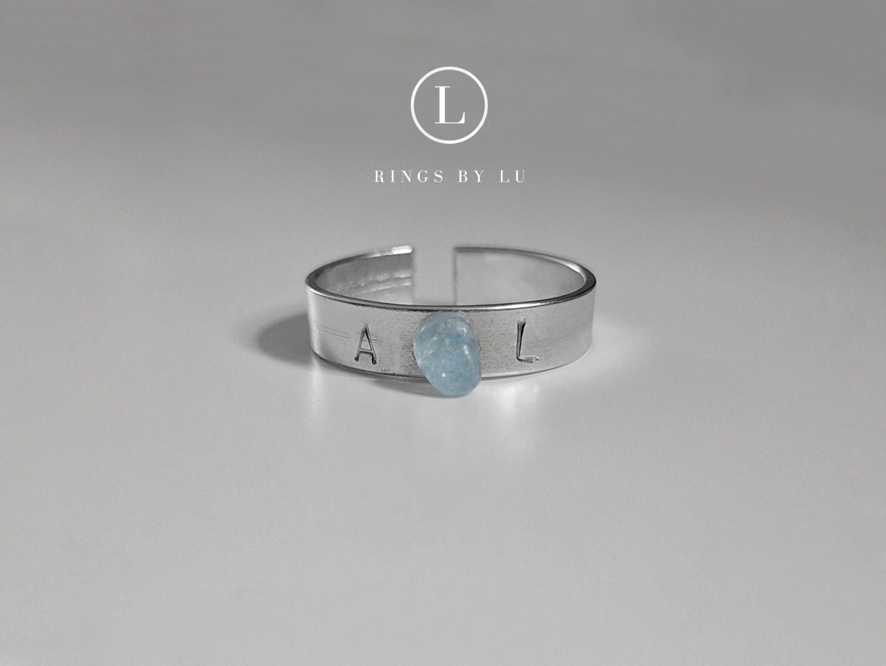 Initialring Personalisiert Rostfrei Verstellbar | Personalized Initial Ring |Anti Tarnish Custom Made Letter Adjustable Lightweight von RingsbyLuu
