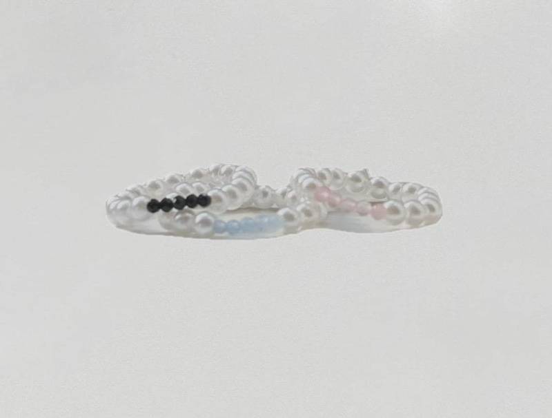 Perlenring Mit Edelstein Facettiert Unisex Aquamarine Aventurine Quartz Jade Amethyst Elastisch Stapelbar von RingsbyLuu