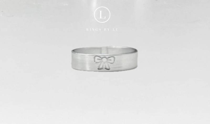 Personalisierter Gravur Ring Aus Aluminium - Verstellbarer Namensring, Geschenk Für Freundin, Partner, Jahrestag von RingsbyLuu