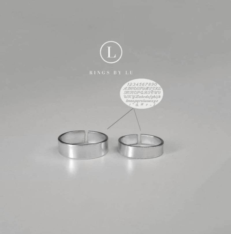 Ring Graviert | Personalisiert Rostfrei Anti Tarnish Unisex| Lightweight Verstellbar Adjustable Engraved Silber Silver von RingsbyLuu