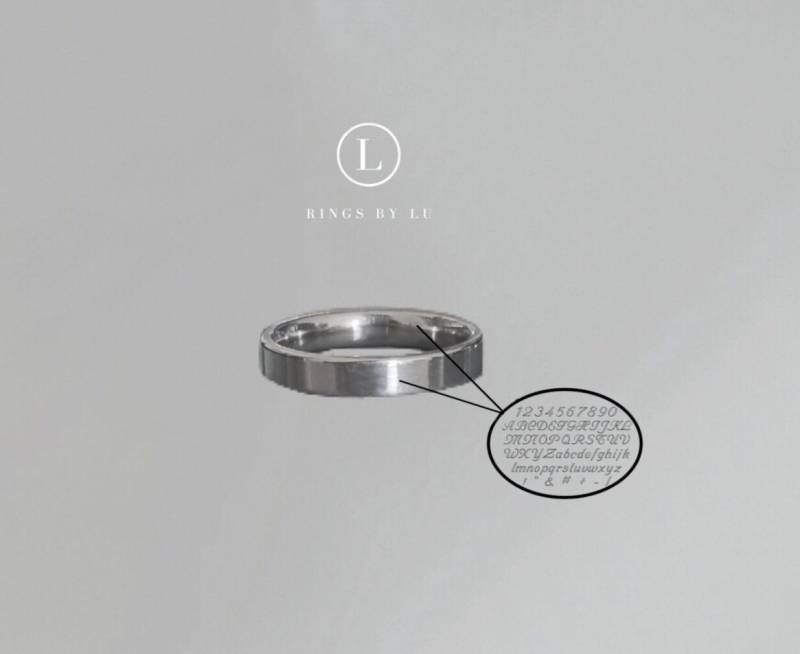 Ring Gravur Edelstahl Unisex 3mm | Stainless Steel Gravierbar Engraved Anti Tarnish Minimalistic Personalisiert Custom Made von RingsbyLuu