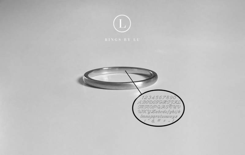 Ring Gravur Matt Edelstahl Unisex 2mm Stainless Steel | Gravierbar Engraved Anti Tarnish Minimalistic Personalisiert Custom Made von RingsbyLuu