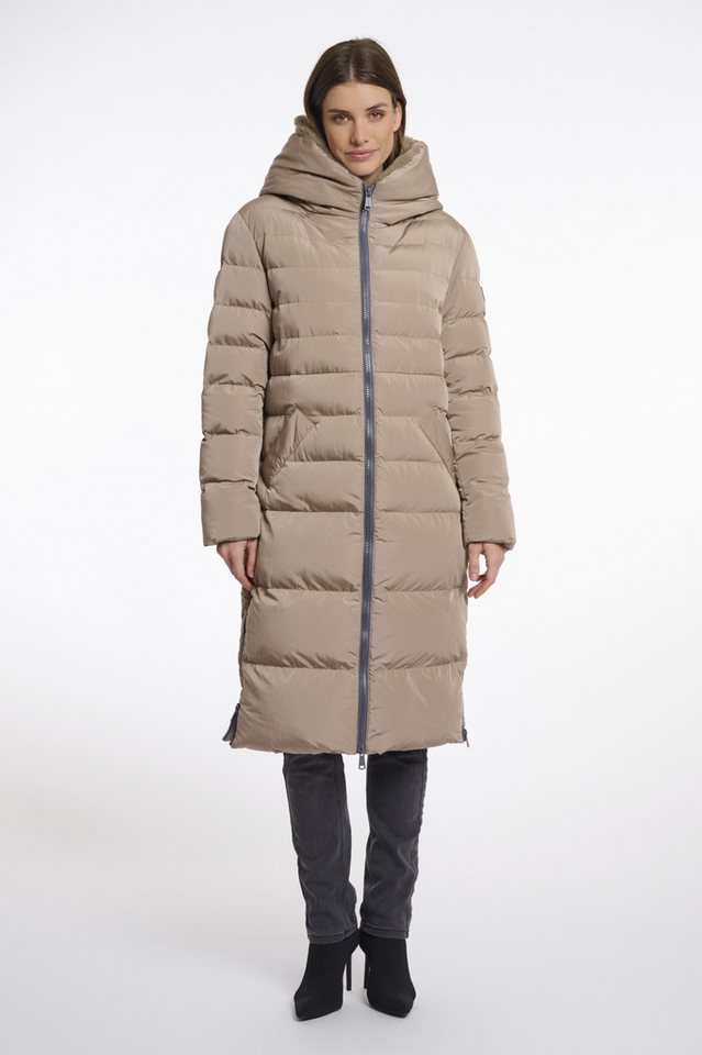Rino & Pelle Allwetterjacke Long padded hooded coat with faux f von Rino & Pelle