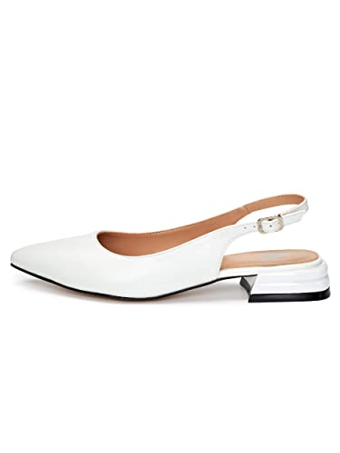 Rio Fiore Pumps, Damen Slingpumps, 2,5cm Blockabsatz, Weiß, Kunstleder, Rückengurt, 2288-568 (White, 39EU) von Rio Fiore