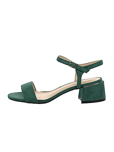 Rio Fiore Sandalen Damen, Blau, Riemchensandalen, Wildlederimitat, 5cm Blockabsatz, C553-K1781-30 (Green, 36 EU) von Rio Fiore